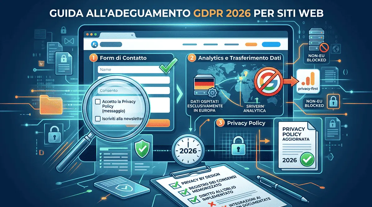 GDPR nel 2026: Cosa cambia e come mettere in regola il tuo sito