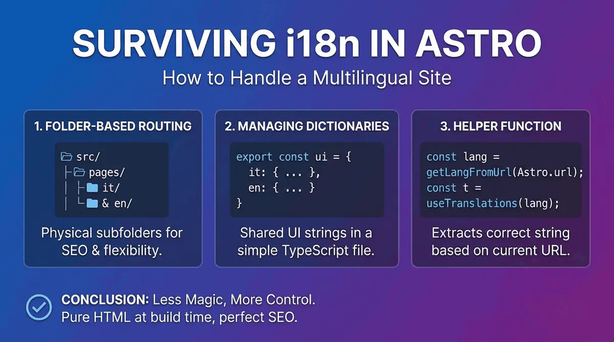 Sopravvivere all'i18n: Come gestire un sito Multilingua in Astro