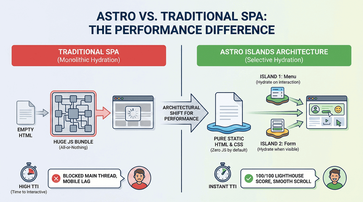 Perché ho scelto Astro: Island Architecture e Performance Reali