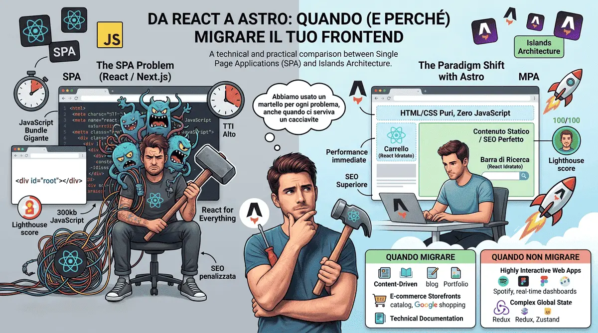 Da React a Astro: Quando (e Perché) Migrare il Tuo Frontend