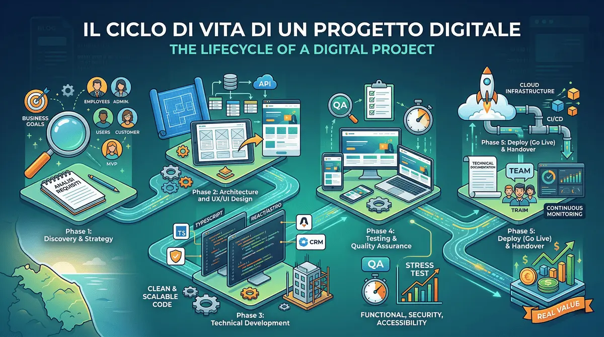 Il ciclo di vita di un progetto digitale: Come lavoro step-by-step