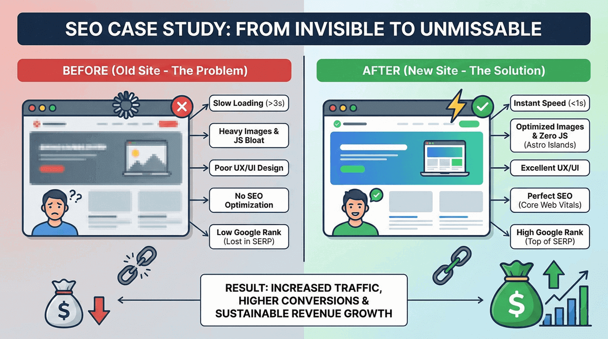 Come ho ottimizzato la SEO di questo sito (Caso di Studio)